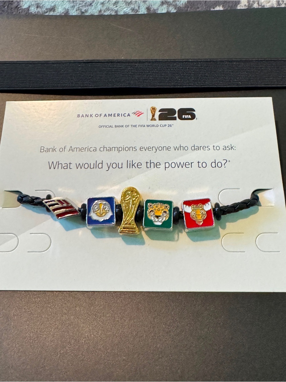 FIFA 26 Collector Charm Bracelet - Black with Multicolor Charms